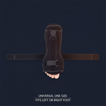 SOLEUS Night Splint — v1 flat layout (midnight-navy variant)