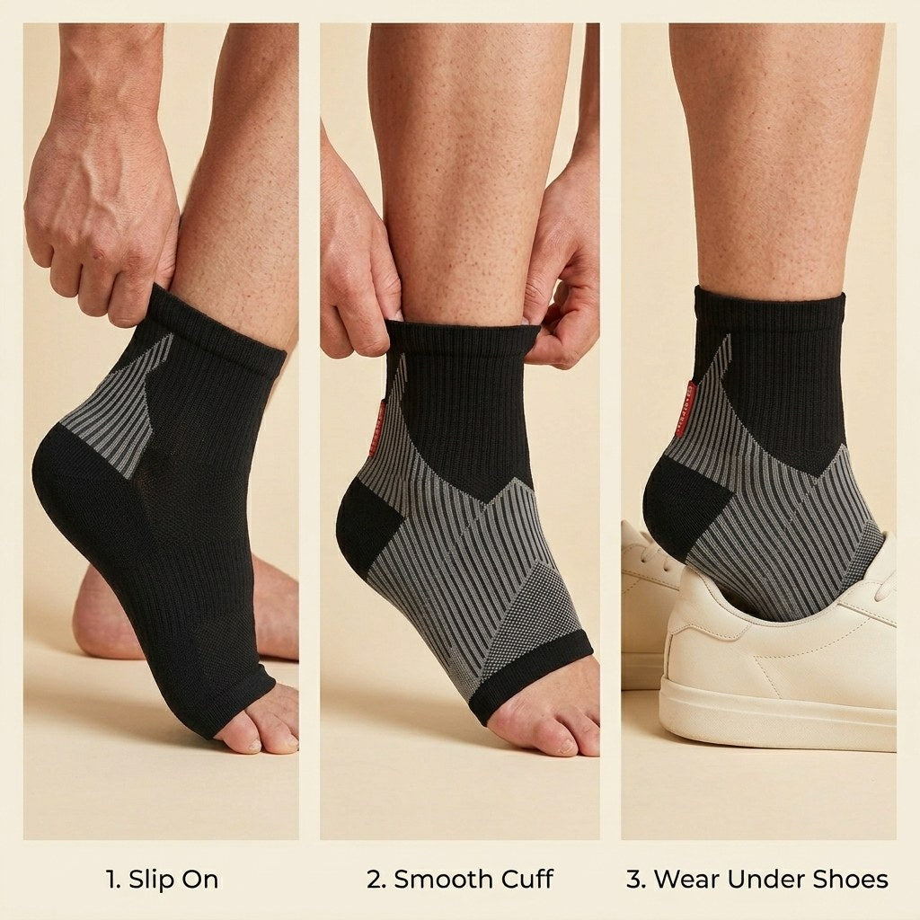 SOLEUS Recovery Socks - 3-step how-to-use (v2 heel-covered)