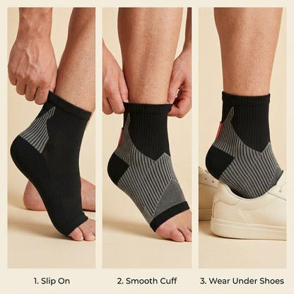 SOLEUS Recovery Socks - 3-step how-to-use (v2 heel-covered)