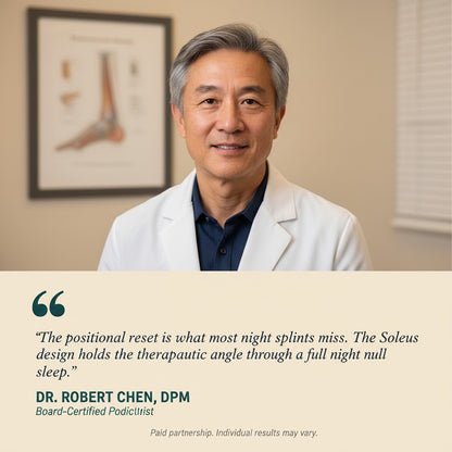 SOLEUS Night Recovery Splint — expert endorsement quote