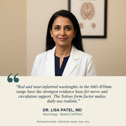 SOLEUS Light Therapy Wrap — expert endorsement quote