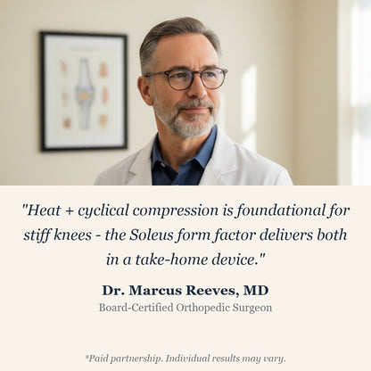 SOLEUS Knee Therapy Wrap - expert card Dr Reeves mobile typography v3
