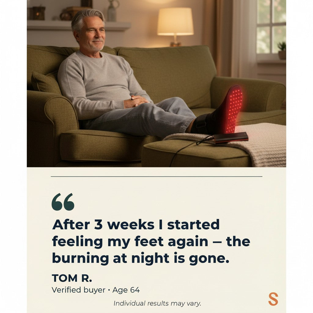 SOLEUS Light Therapy Wrap — verified customer testimonial