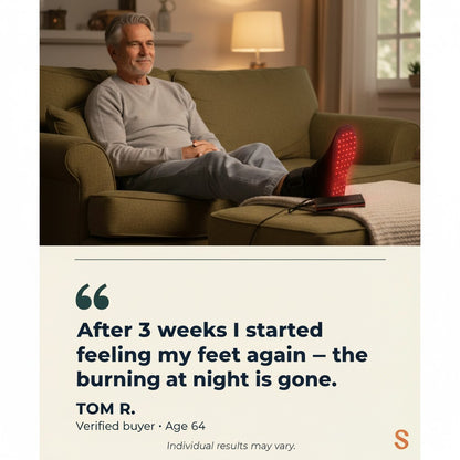 SOLEUS Light Therapy Wrap — verified customer testimonial