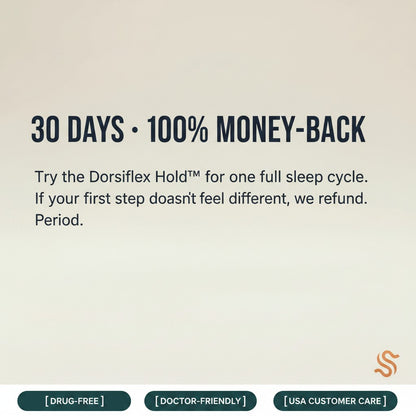 SOLEUS Night Recovery Splint — 30-day money-back guarantee