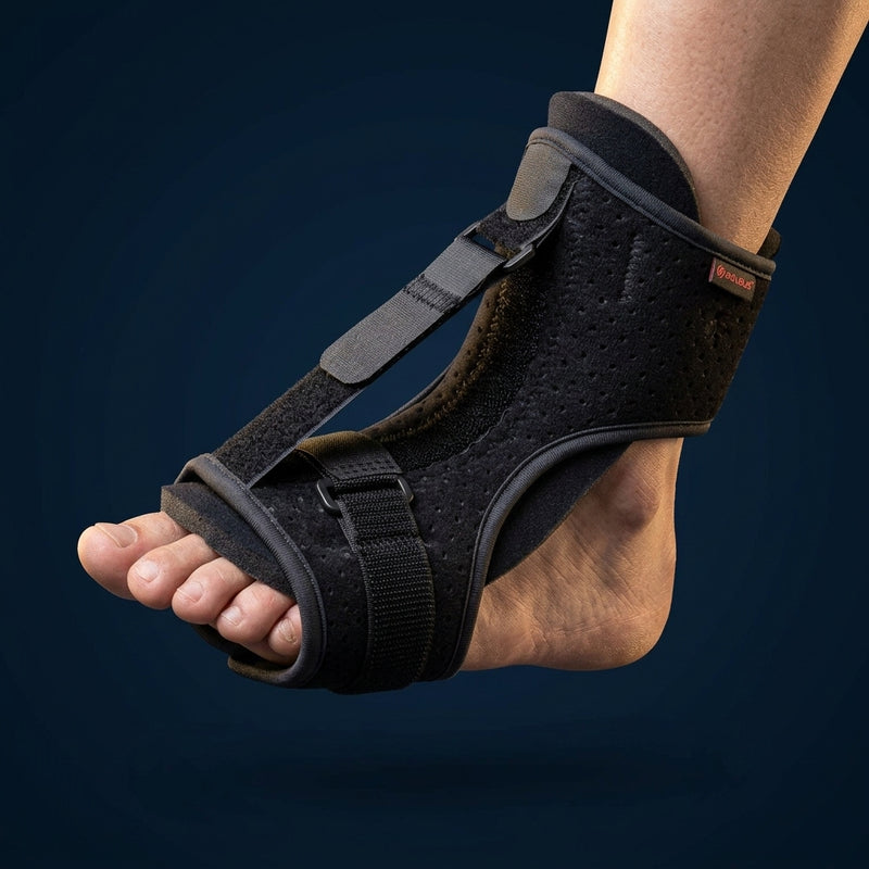 SOLEUS Night Recovery Splint hero (pro side of the comparison)