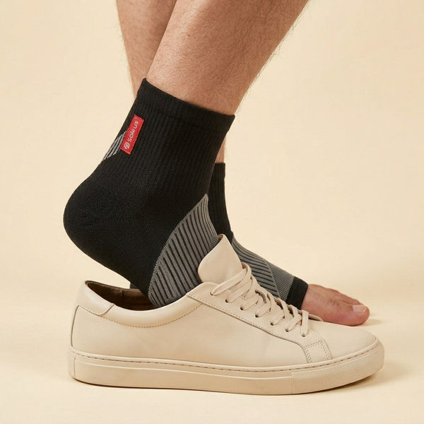 Step 3 - wear under regular shoes, heel covered open-toe