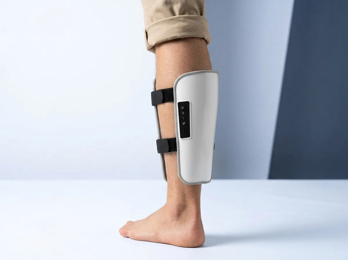 The Soleus Calf Therapy Sleeve worn on the calf